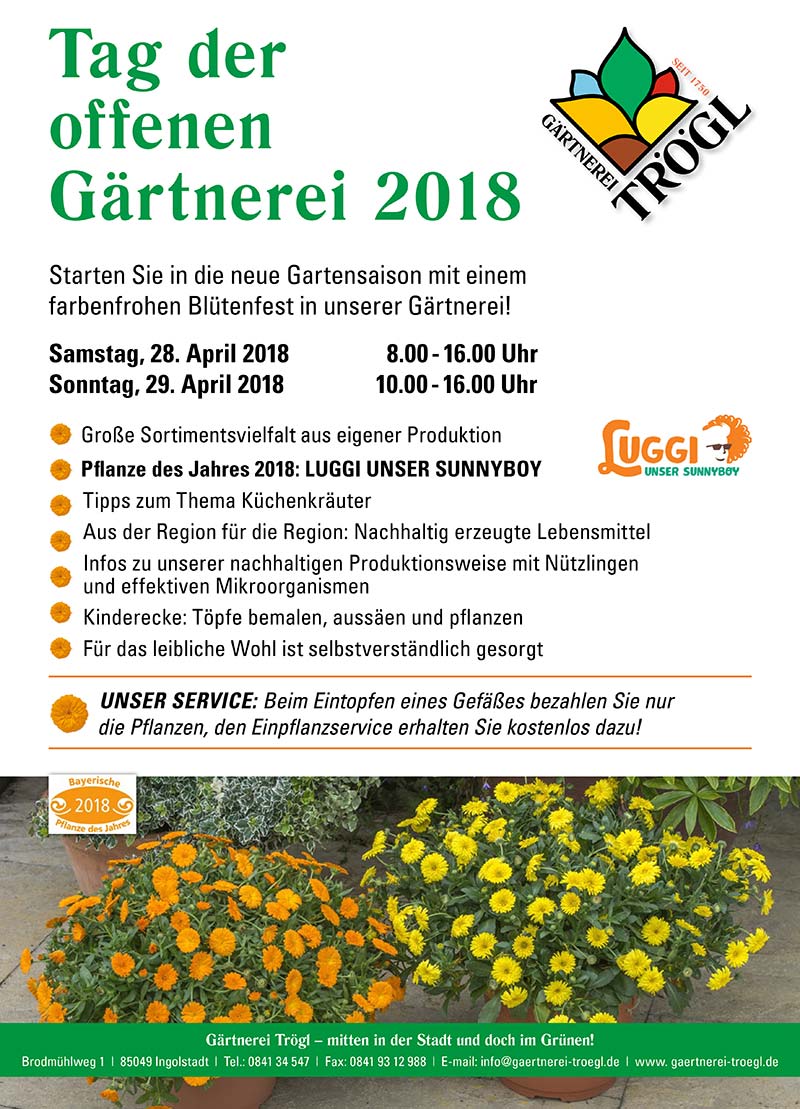 Gärtnerei Trögl in Ingolstadt - Ihr Gärtnerei für Pflanzen und Blumen in Ingolstadt
